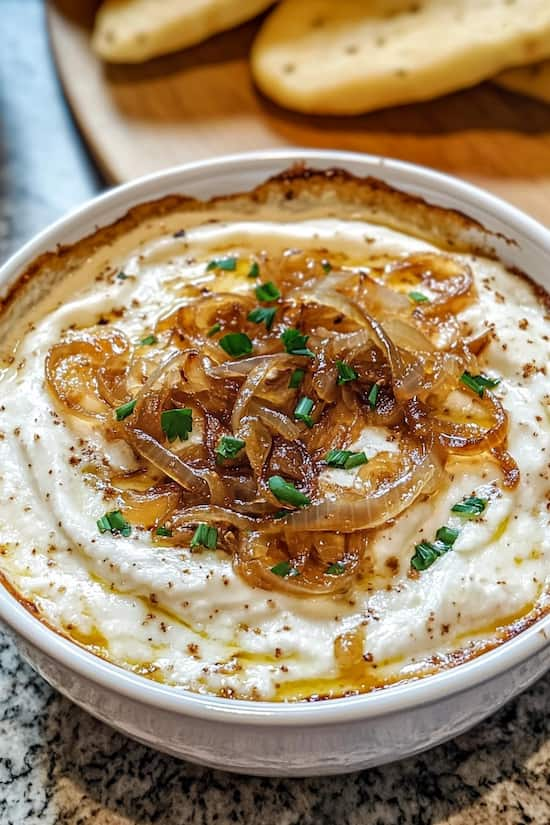 French Onion Dip Recipe With Caramelized Onions MushroomSalus