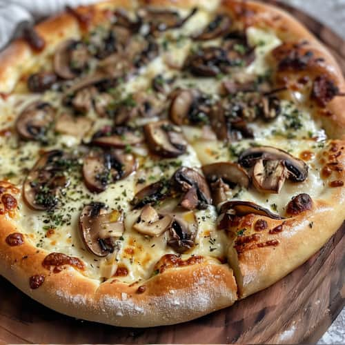 Shiitake-pizza