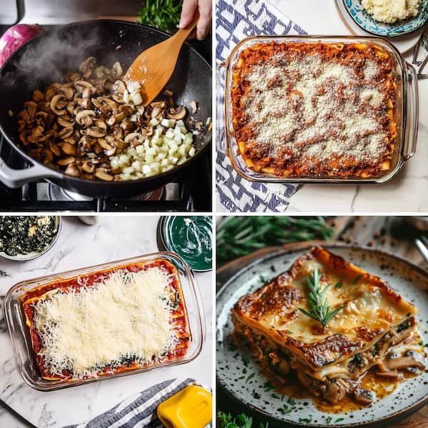 vegetarian mushroom lasagna