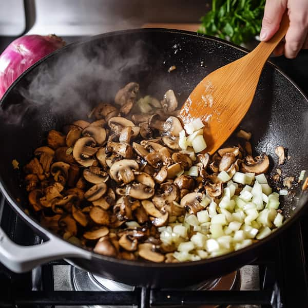 sauteed mushrooms for lasagna