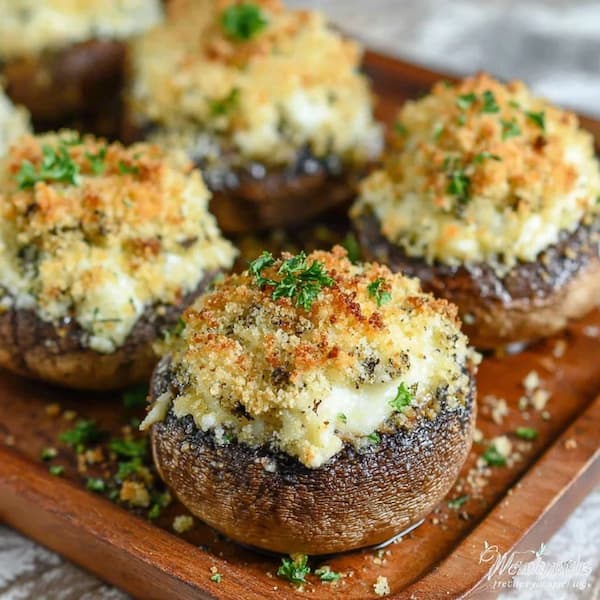 stuffed mushrooms with cream cheese and cheddar recipe
