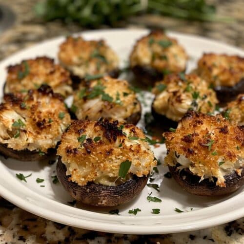 crab stuffed mushrooms easy