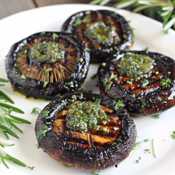 grilled portobello mushrooms with herb sauce recipe