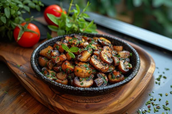 served sauteed mushrooms