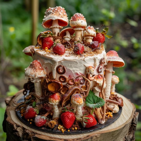 mushroom cake design 