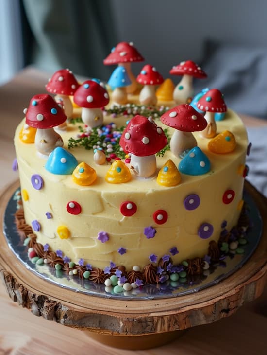 mushroom cake birthday