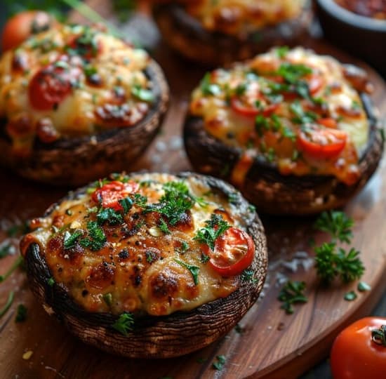 Pizza Stuffed Portobello Mushrooms