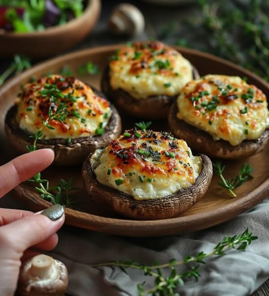 Stuffed Mushrooms with Spinach and Ricotta  (1) esay