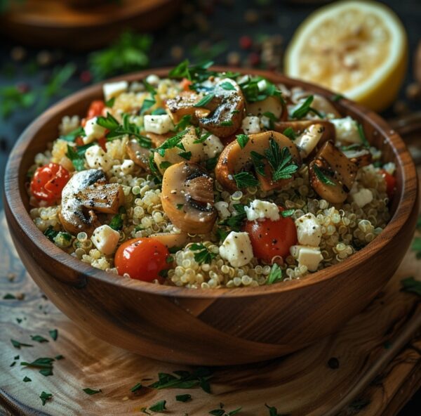 mushroom quinoa salad recipe easy