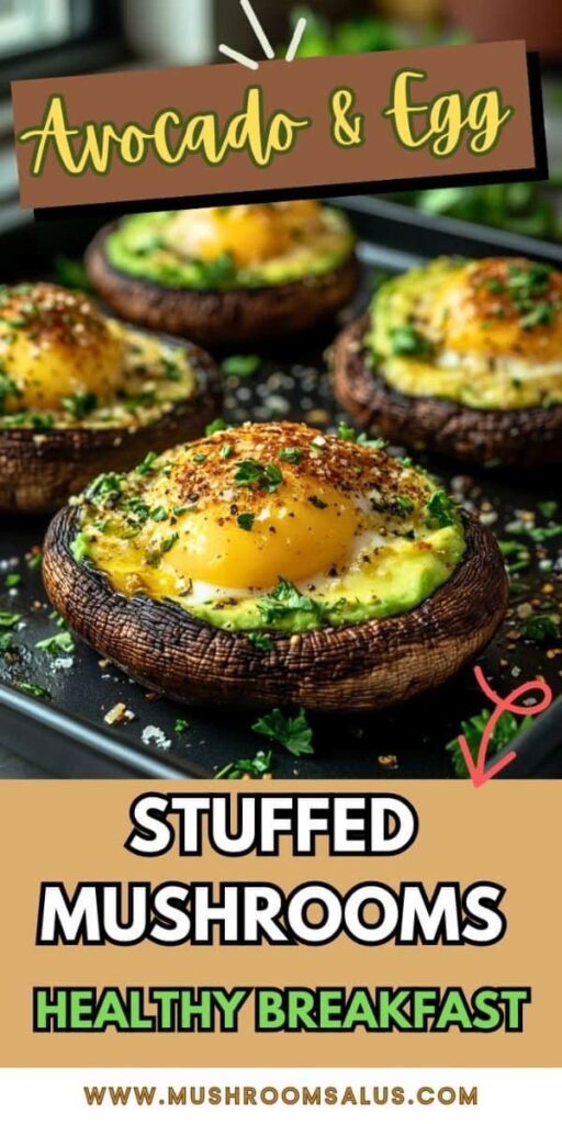 Avocado & Egg Stuffed Mushrooms_ Healthy Breakfast Recipe easy