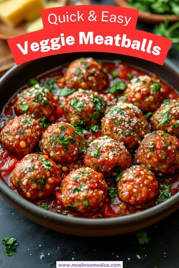 Vegan Mushroom and Lentil Meatballs