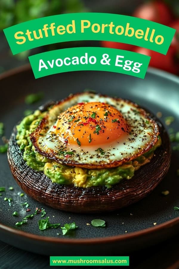 Healthy Stuffed-Mushrooms with Avocado and Egg