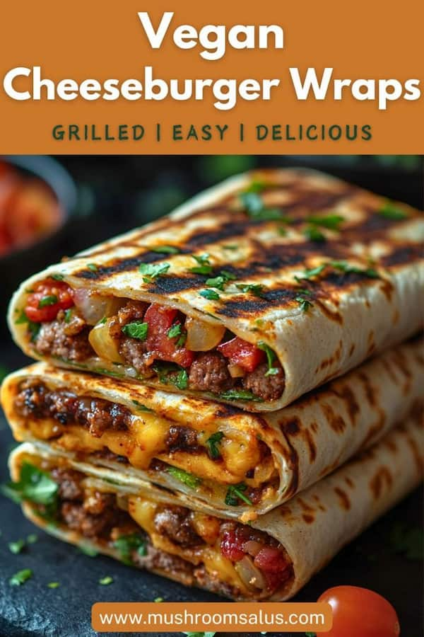 Veggie Cheeseburger Wraps