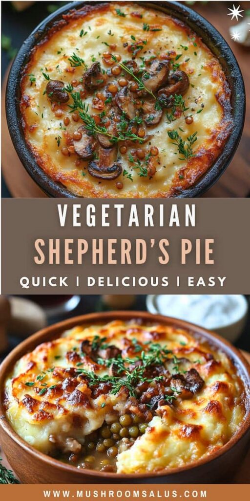 Vegetarian Shepherds pie recipe easy to make delicious