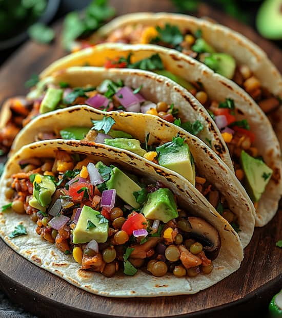 mushroom and lentil tacos recipe easy