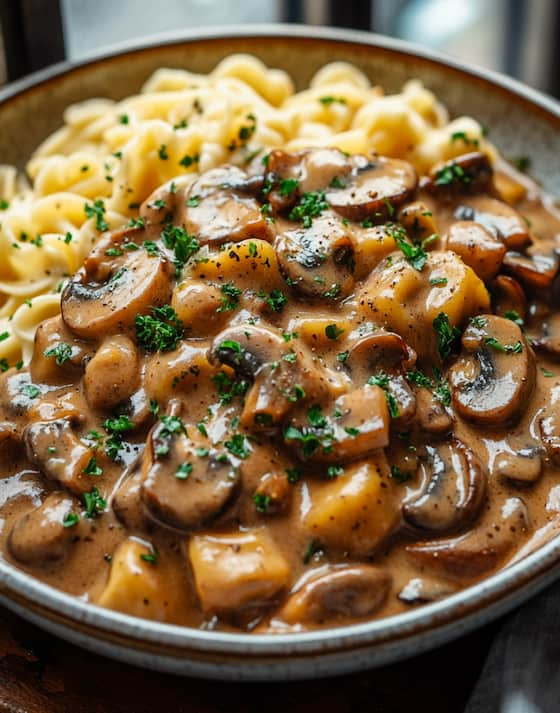 mushroom-and-seitan-stroganoff recipe easy