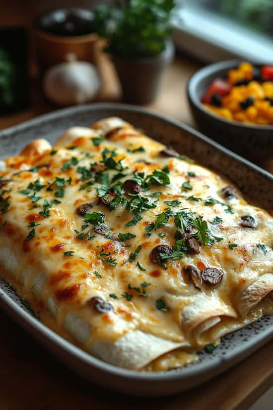 mushroom enchiladas