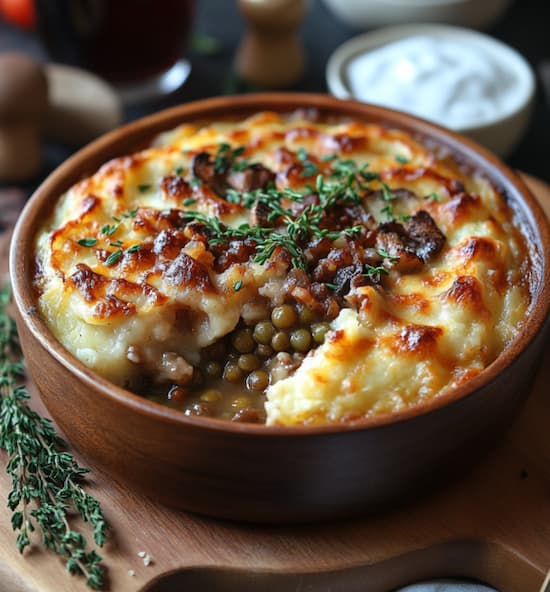 mushroom shepherds pie easy