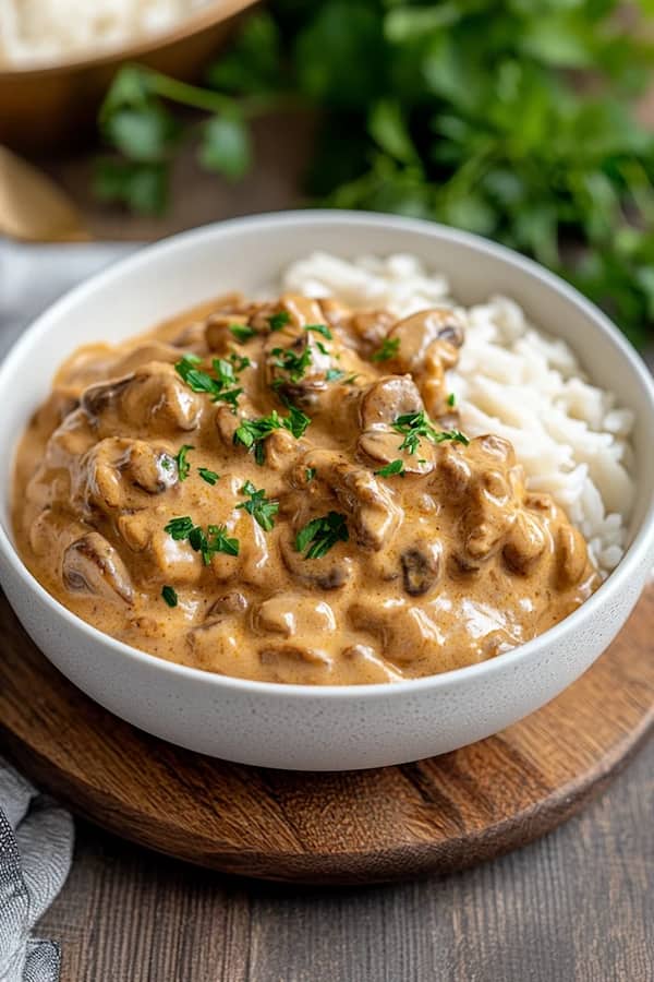 mushroom stroganoff
