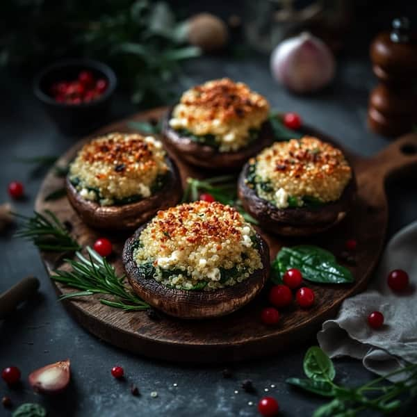 quinoa stuffed mushrooms
