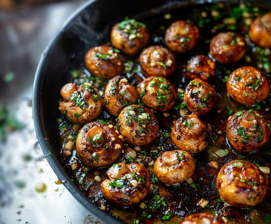 smoked buttery garlic mushrooms easy