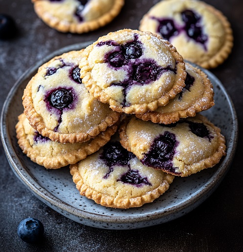 vegan blueberry pie cookies