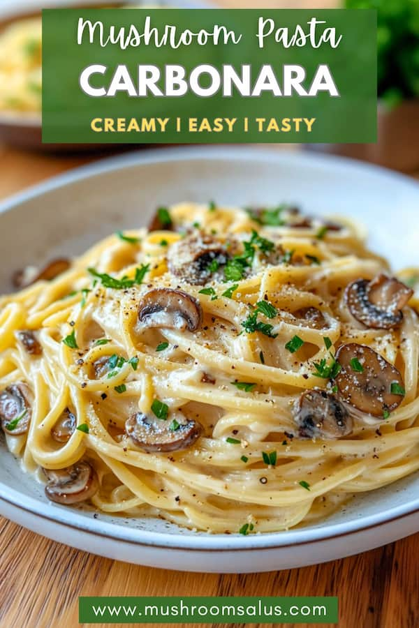 Creamy Mushroom Pasta Carbonara 