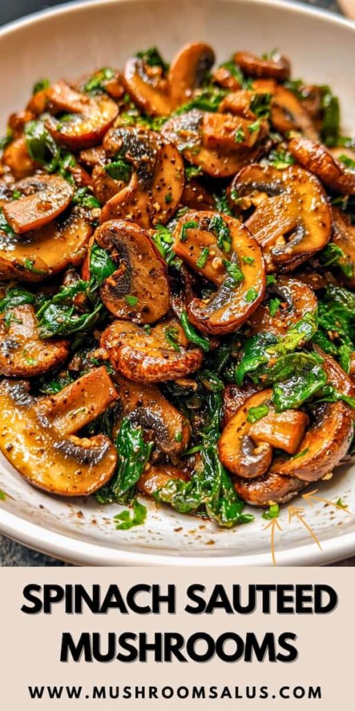 sauteed mushrooms with spinach 