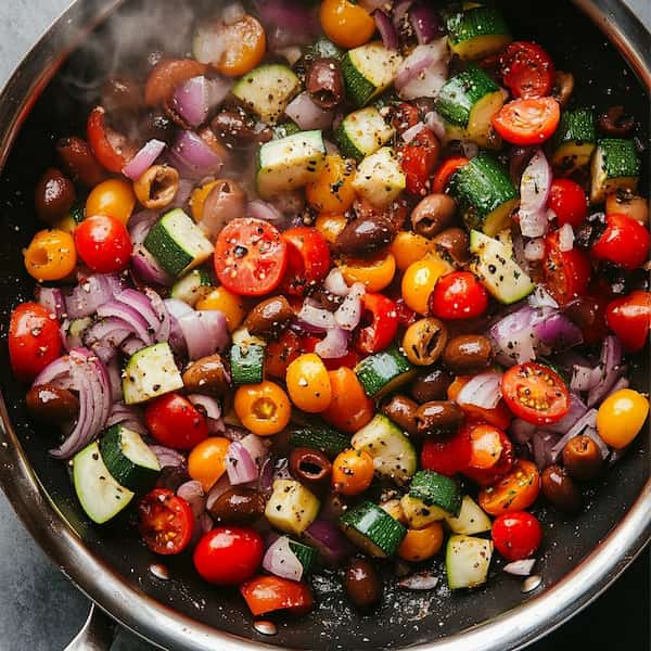 stuffed zucchini boats mixture