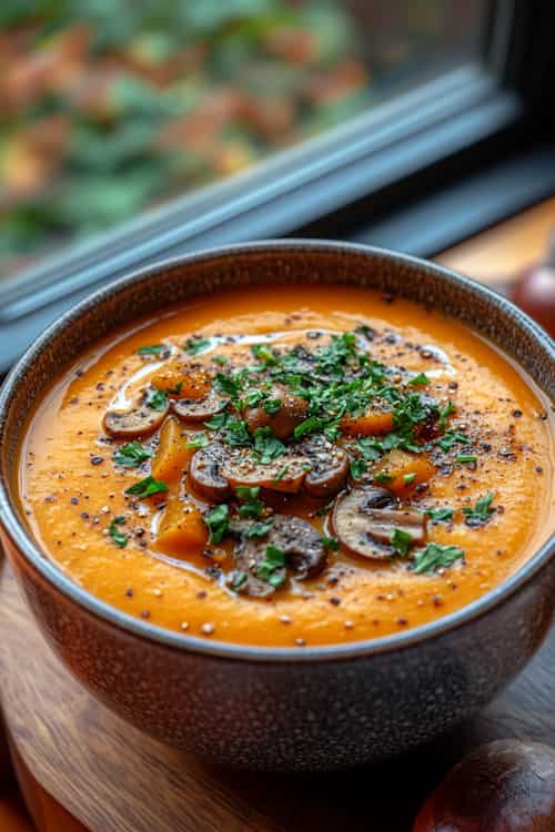 butternut squash mushroom soup recipe