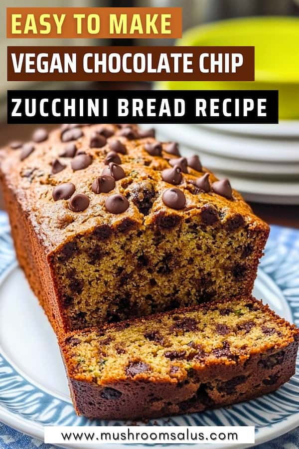 vegan zucchini bread with chocolate chip