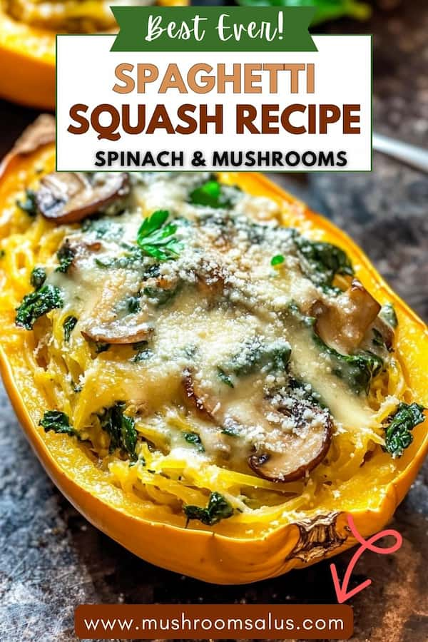 Spaghetti squash recipe with spinach and mushrooms easy