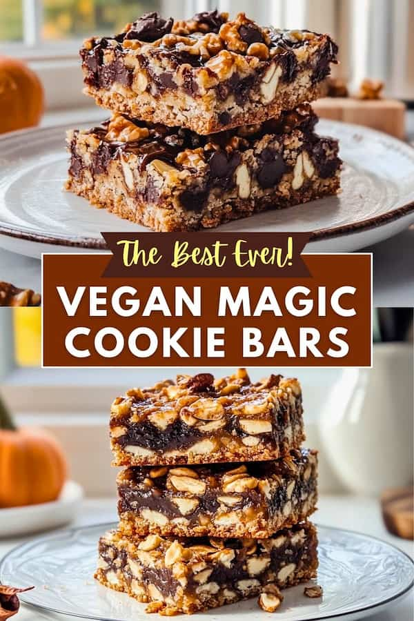 vegan magic cookie bars 