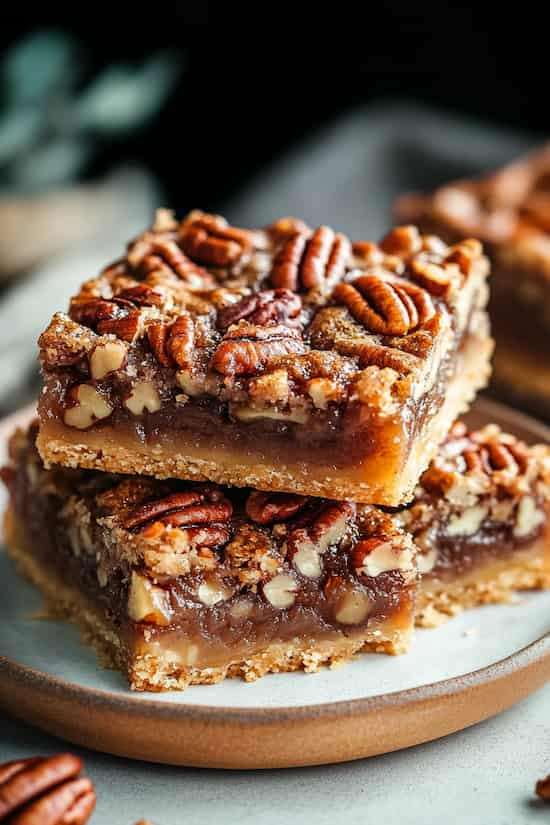 healthy vegan pecan pie bars