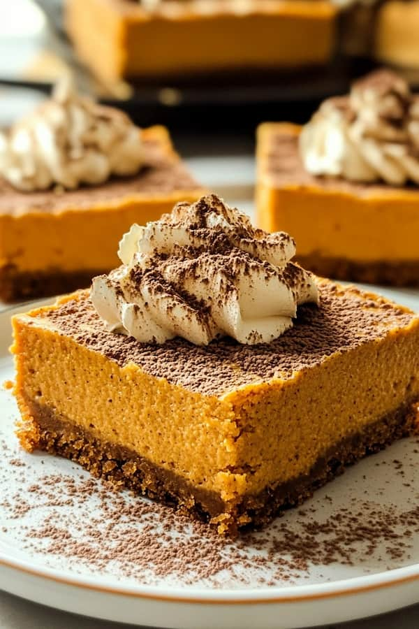 easy vegan pumpkin cheesecake bars