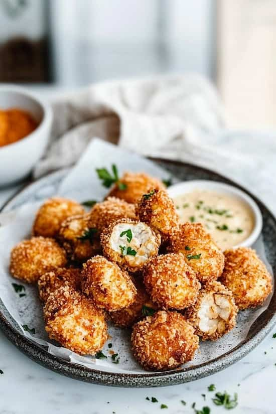 garlic parmesan fried mushrooms easy