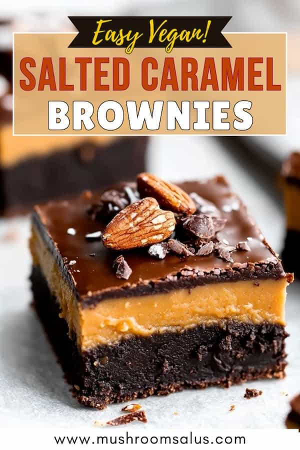 Vegan Brownies with Salted Caramel