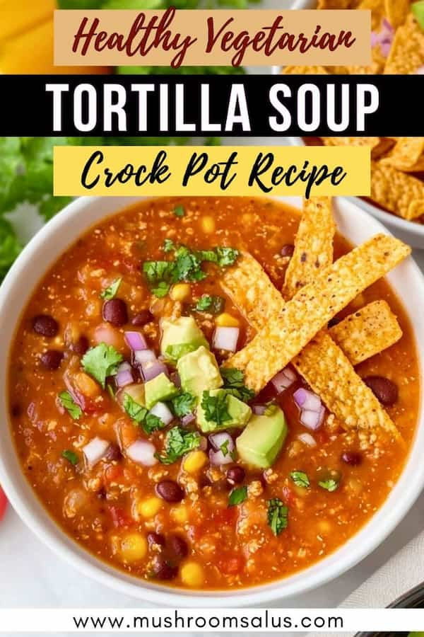 Best Vegetarian Tortilla Soup – Crockpot Style!