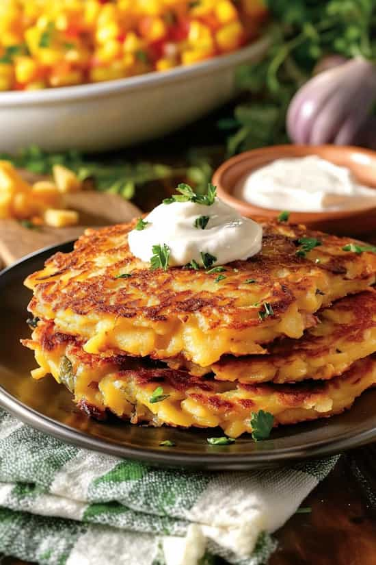 easy cheesy potato pancakes recipe