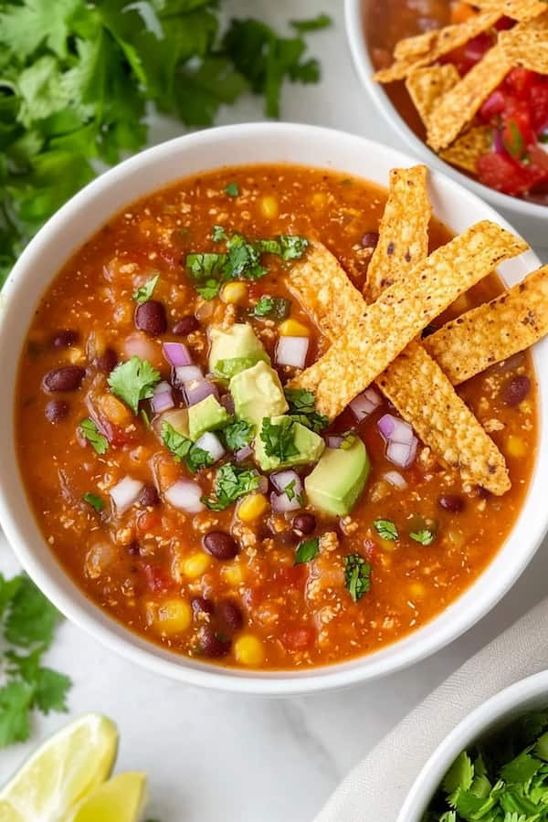 vegetarian tortilla soup