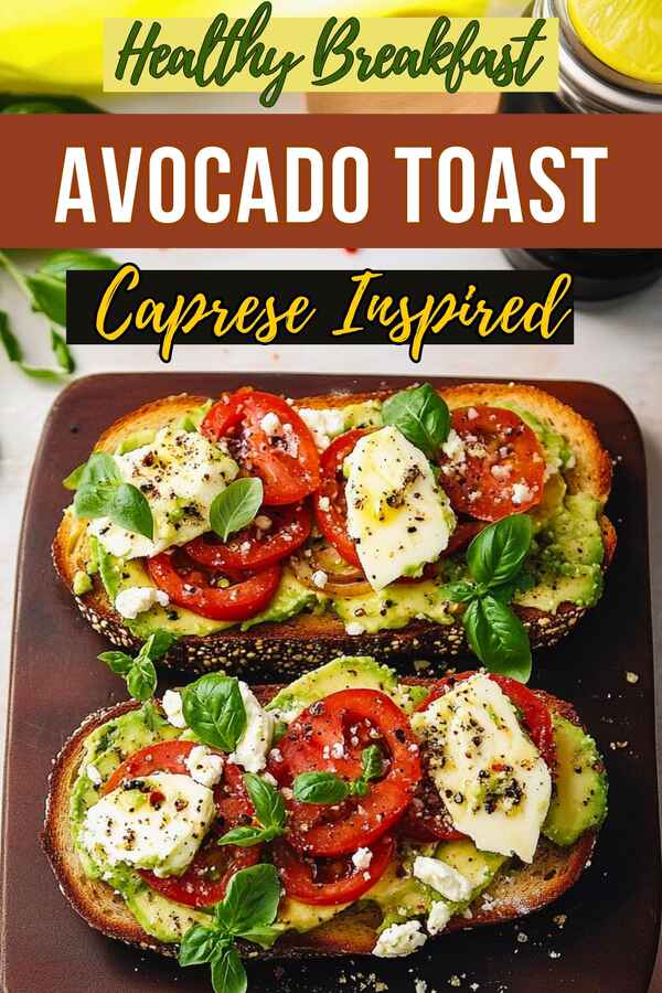 caprese avocado toast