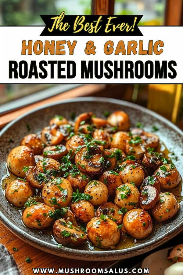 easy honey and garlic roasted mushrooms recipe 