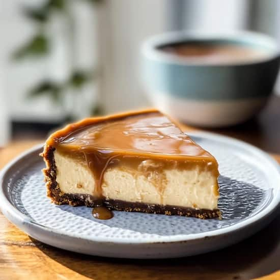 easy vegan caramel cheesecake