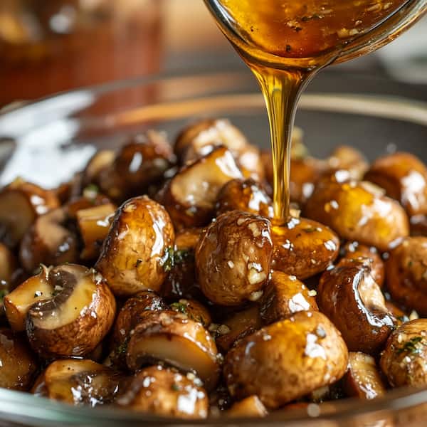 roasted mushrooms glazed