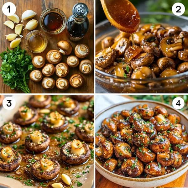 roasted mushrooms