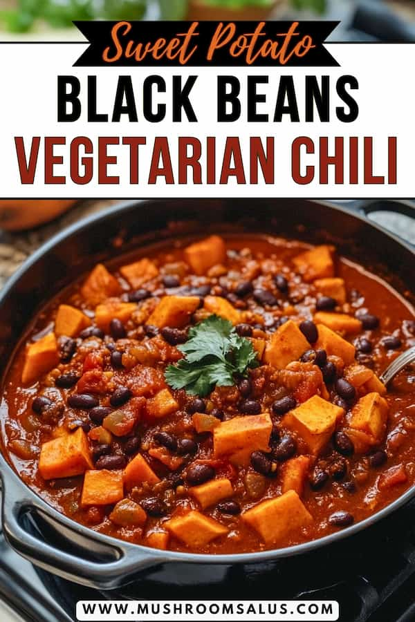 sweet potato and black beans vegetarian chili 