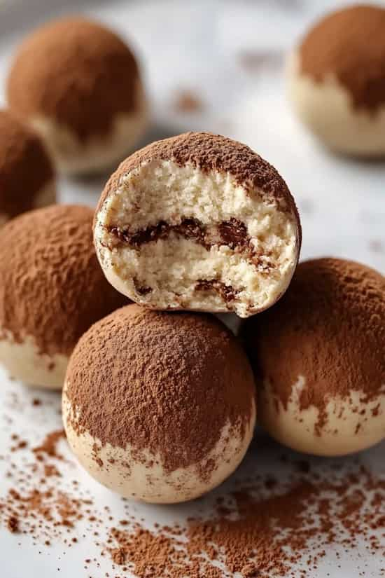 healthy tiramisu energy balls recipe