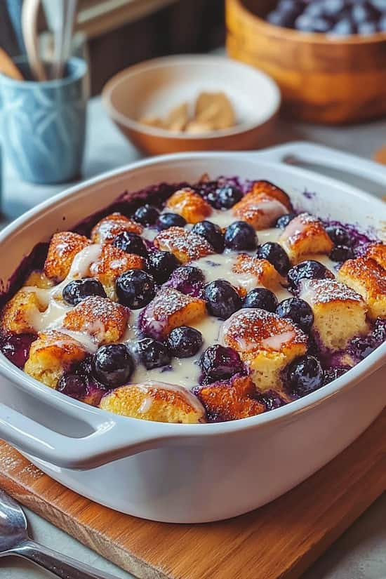 easy vegan blueberry french toast casserole recipe