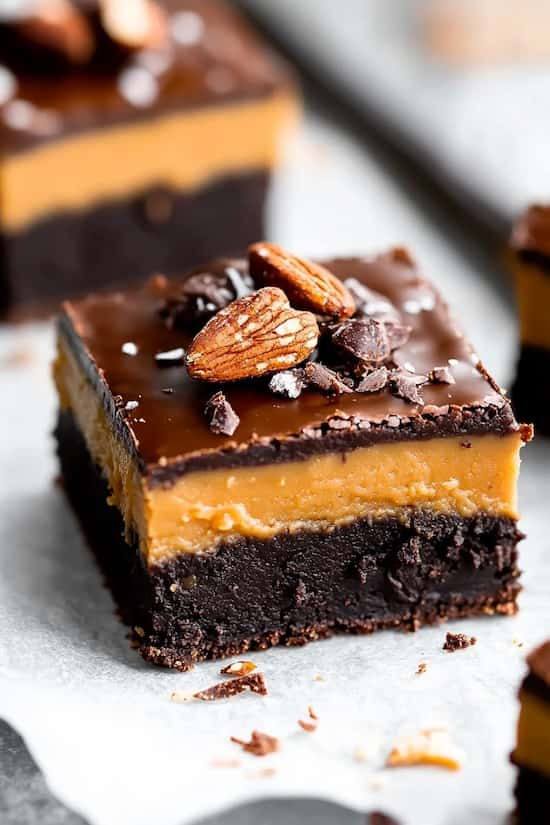 healthy vegan caramel brownies easy dairy free dessert