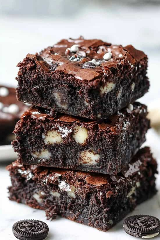 vegan oreo brownies